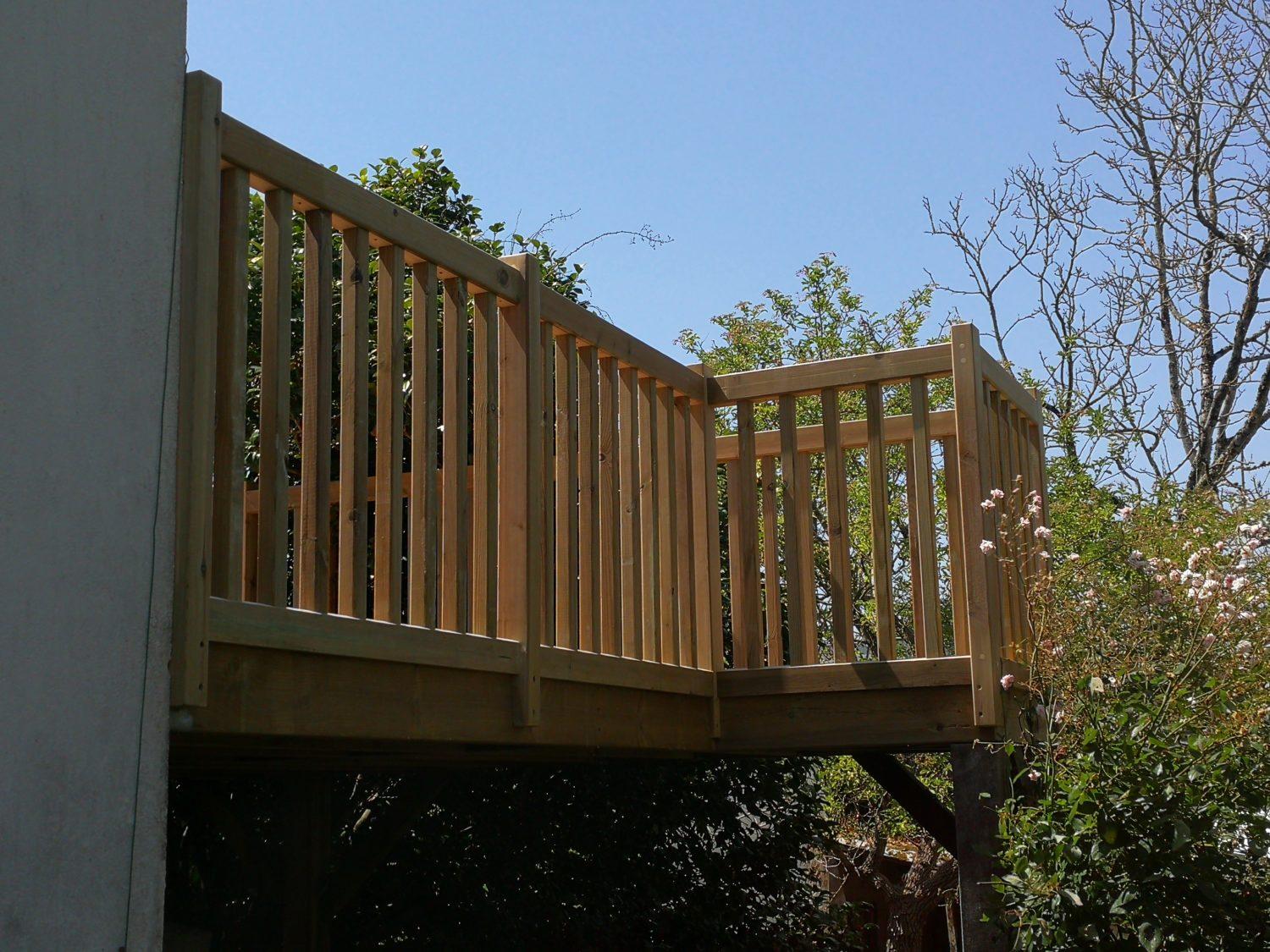 Balcon terrasse bois 56 morbihan